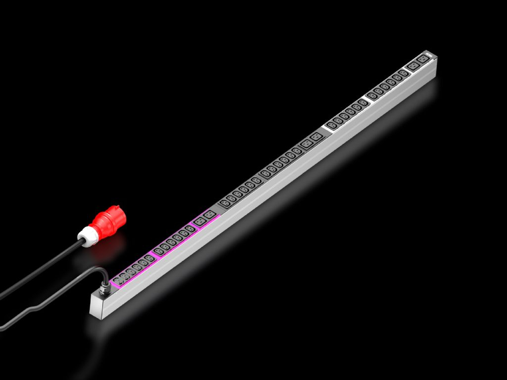 Rittal PDU Basic - Power distribution unit - AC current 400 V - 11 kW - 3 Phases - output connections: 42
