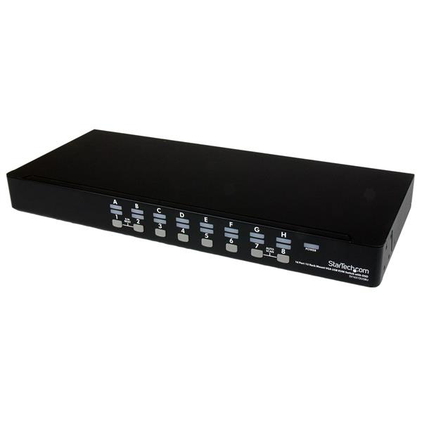 StarTech 16 Port 1U Rackmount USB KVM Switch Kit with OSD and Cables - 1920 x 1440 pixels - Black - SV1631DUSBUK