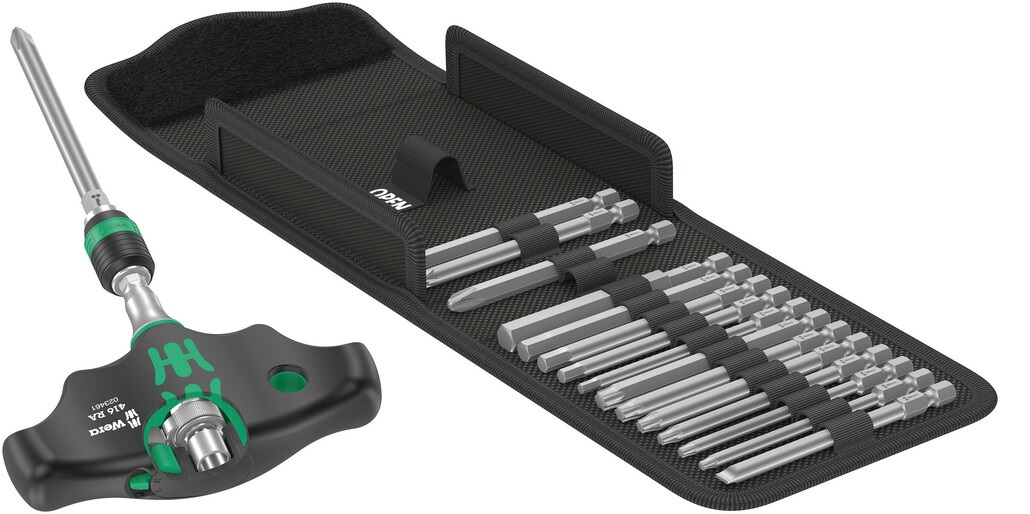 Wera Kraftform Kompakt 400 RA Set 1 porte-embout tournevis 17 pièces Phillips cruciforme
