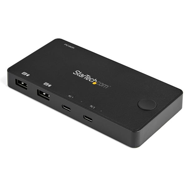 StarTech.com 2 Port USB C KVM Switch - 4K 60Hz HDMI - Compact UHD Desktop KVM Switch w/USB Type C Cables - Bus Powered MacBook ThinkPad - KVM-/Audio-Switch - 2 x KVM/Audio - Desktop - SV211HDUC