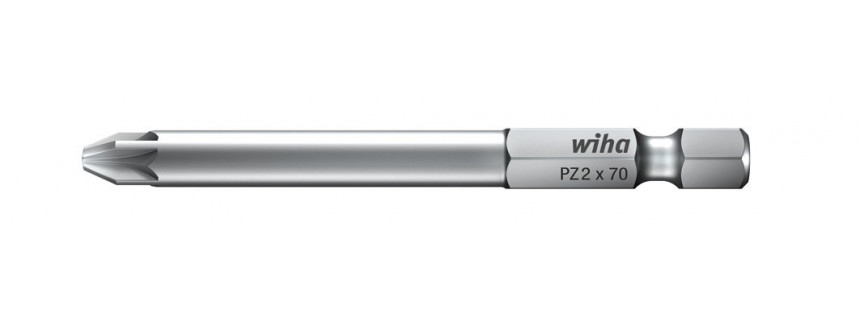 Wiha 7042 Z Embouts Pozidriv PZ2 - Acier au chrome-vanadium Norme DIN-ISO