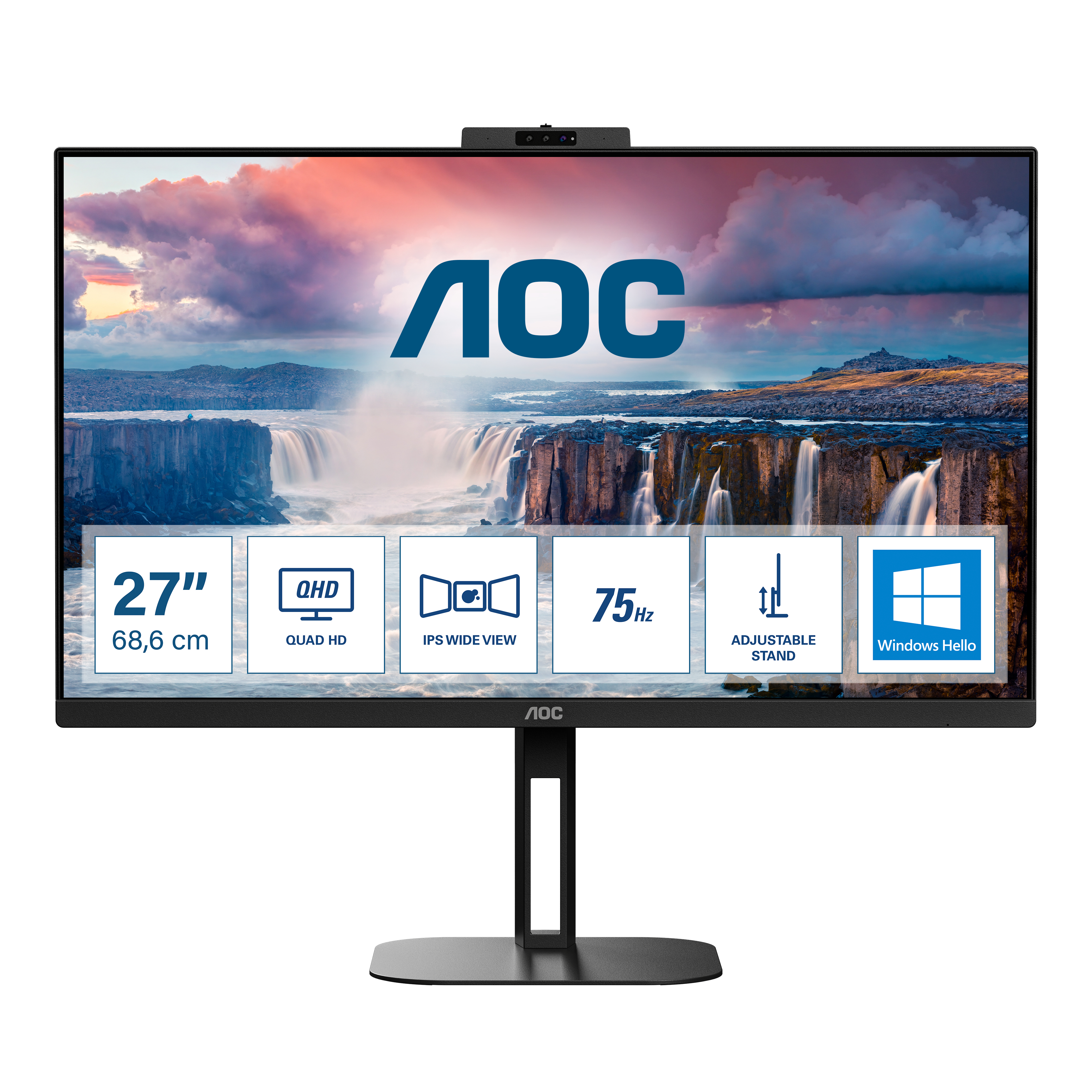 AOC V5 Q27V5CW/BK 27" Quad HD LED monitor - Q27V5CW/BK