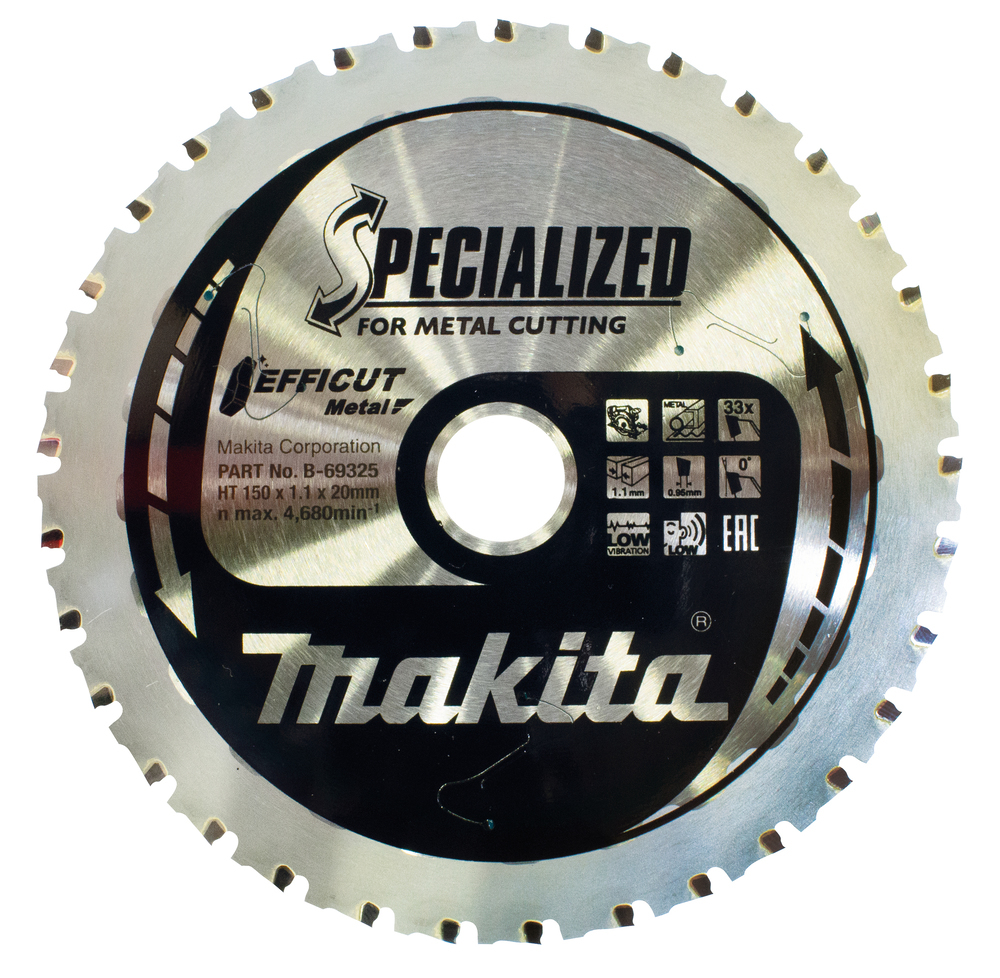 Makita B-69325 Lame de scie à métaux 150x20x1.1mm 4680RPM