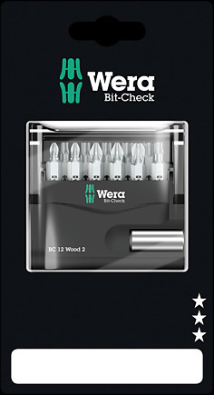 Wera 05136391001 - 11 pièces - Phillips, Pozidriv, Torx Plus - PH 2 - PZ 1, PZ 2, PZ 3 - TX10, TX15, TX20, TX25, TX30, TX40 - 2,5 cm