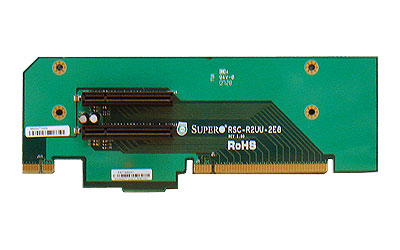 Carte colonne montante SuperMicro, 2HE, UIO vers 2x PCI-E x8, côté gauche