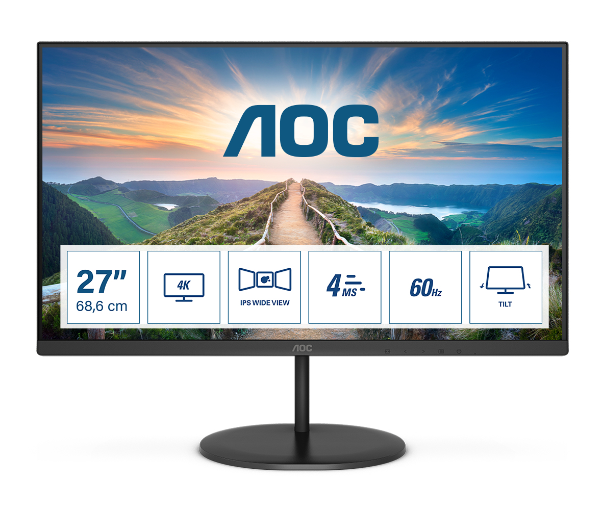 Moniteur LED AOC V4 U27V4EA 27" 4K Ultra HD