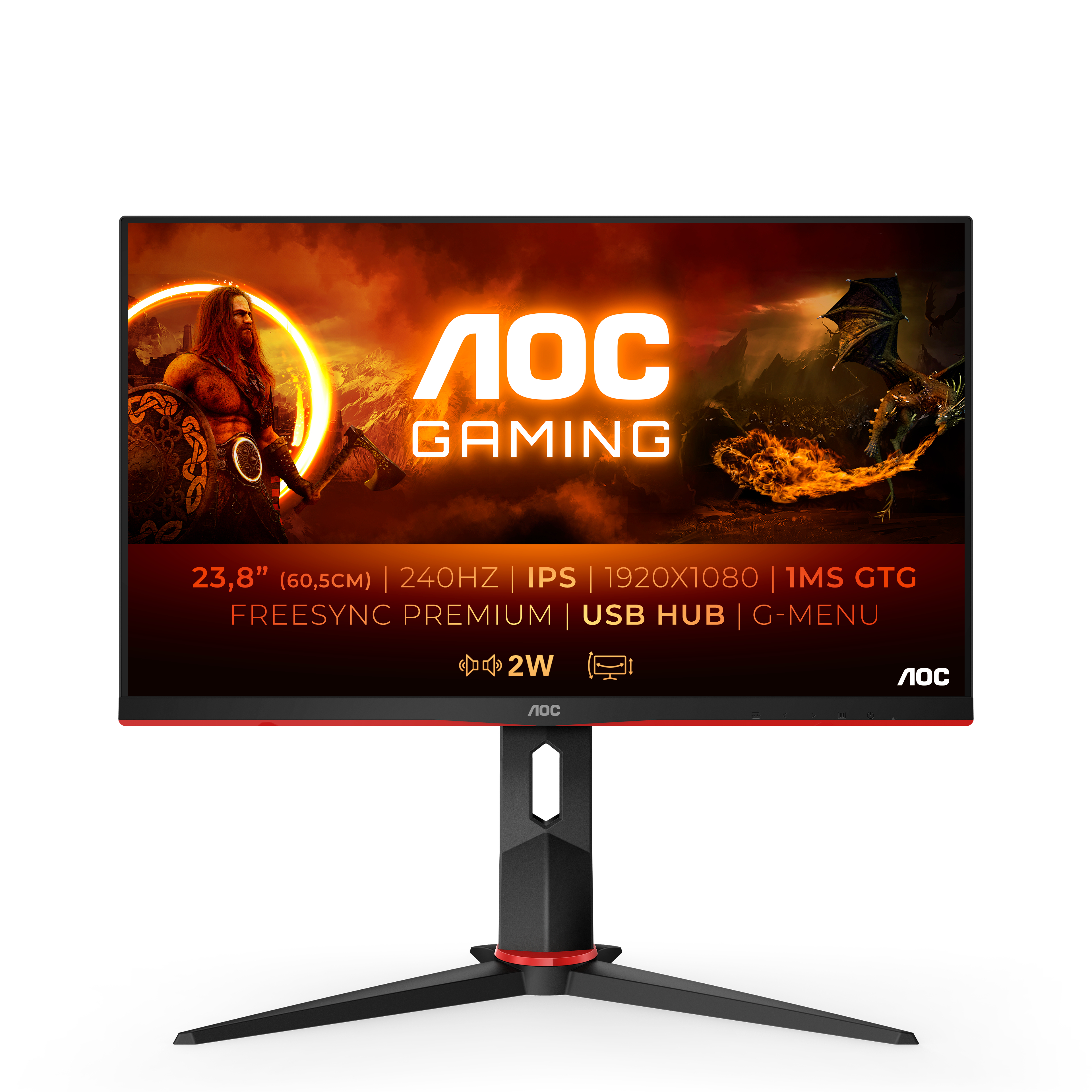 AOC G2 24G2ZU/BK 23.8" Écran LED Full HD