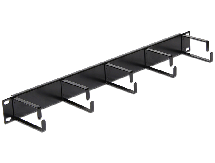 Delock 42496 - Black - Metal - 1U - 48.3 cm (19") - 482.6 mm - 76.4 mm - 42496