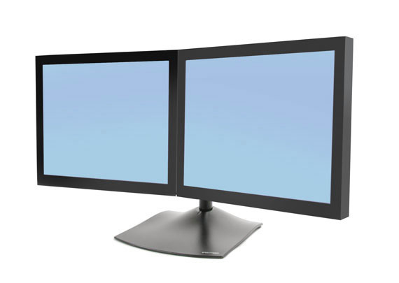 Ergotron DS Series DS100 Support de bureau double écran - Horizontal - 14 kg 61 cm (24") 75 x 75 mm - 100 x 100 mm - Noir