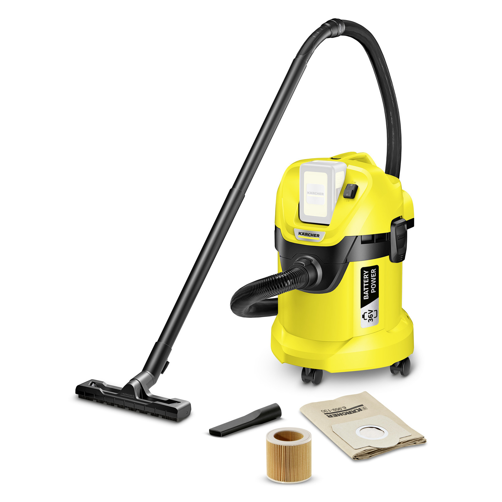 Kärcher 1.629-910.0 Aspirateur poussière 17 L Noir Jaune