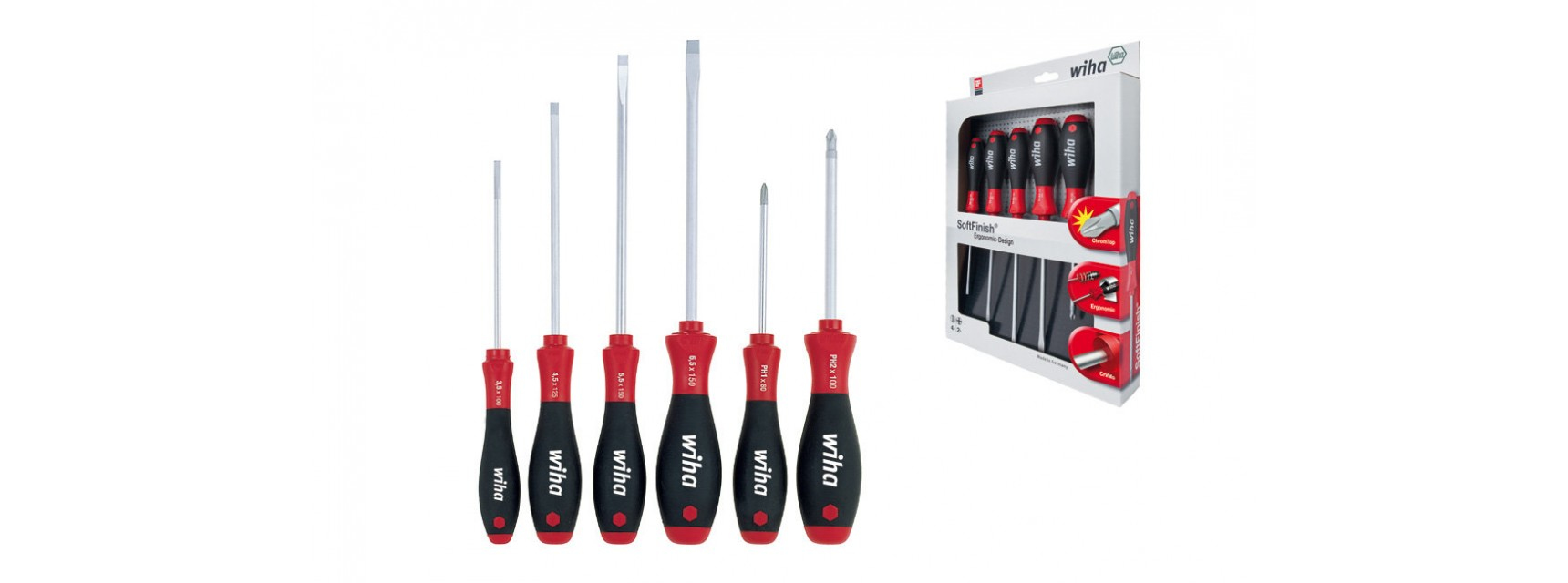 Wiha 302 HK6 SO Jeu de tournevis - Kit professionnel spécialement conçu