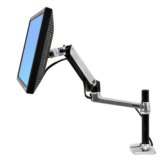 Bras de bureau pour écran LCD Ergotron Série LX - Poteau haut - 11,3 kg - 86,4 cm (34") - 75 x 75 mm - 100 x 100 mm - Noir