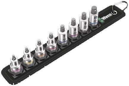 Wera 05003971001 - Jeu de douilles - 3/8" - Métrique - 8 têtes - 3, 4, 5, 6, 7, 8, 9, 10 mm