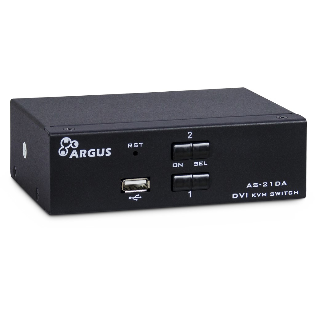 Commutateur KVM DVI Inter-Tech KVM-AS-21DA 1920 x 1200