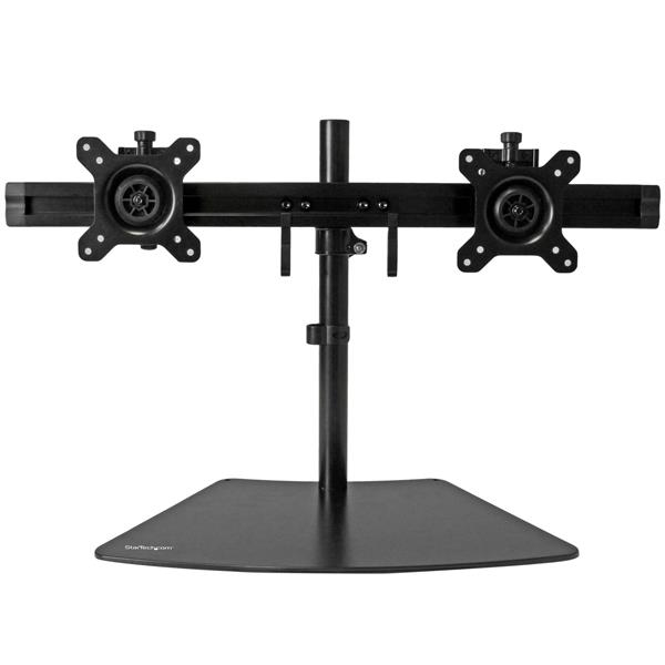 StarTech Dual Monitor Stand - Horizontal - Black - Freestanding - 8 kg - 61 cm (24") - 100 x 100 mm - Height adjustment - Black - ARMBARDUO