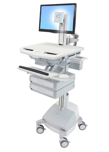Ergotron StyleView - Chariot multimédia - Aluminium - Gris - Blanc - Aluminium - Plastique - Acier zingué - Écran plat - 17,7 kg - 61 cm (24")