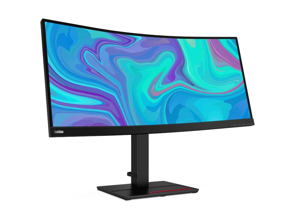 ThinkVision T34w-20 - LED-Monitor - gebogen - 86 cm (34") (34" sichtbar) - 3440 x 1440 UWQHD - VA - 350 cd/m? - 3000:1 - 4 ms - HDMI, DisplayPort, USB-C - Raven Black - 61F3GAT1EU