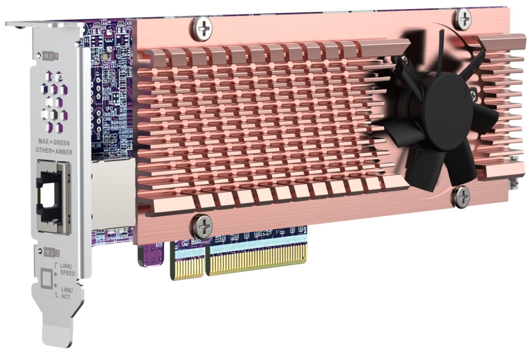 Carte QNAP série QM2 : 2 x PCIe 2280 emplacements SSD M.2 PCIe Gen4 x8