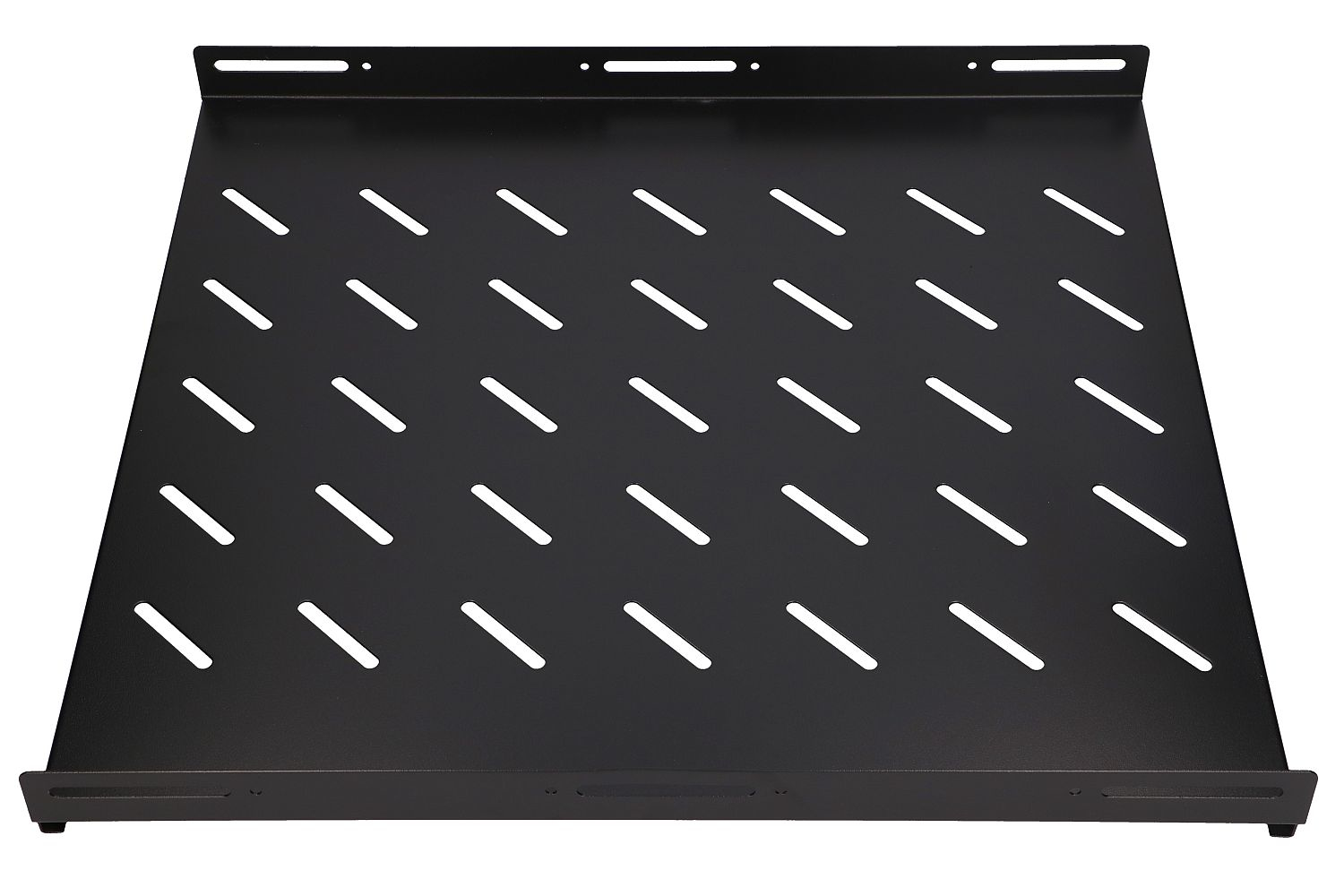 Étagère fixe Extralink pour armoire de profondeur 800 mm, 19" 500 mm x 1 U - Noire - Étagère rack - Noire - Métal - 48,3 cm (19")