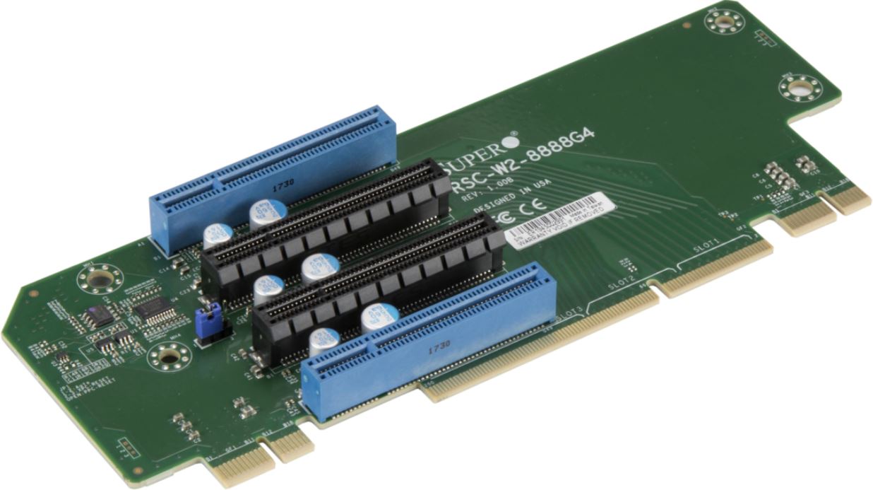 Supermicro RSC-W2-8888G4 Carte colonne montante 2U LHS WIO avec 4 emplacements PCI-E 4.0 x8