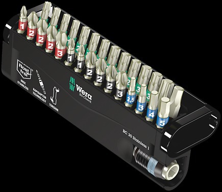 Wera Bit-Check 30 Inox 1 - 30 pièces - Pozidriv, Torx - Plastique - Boîte