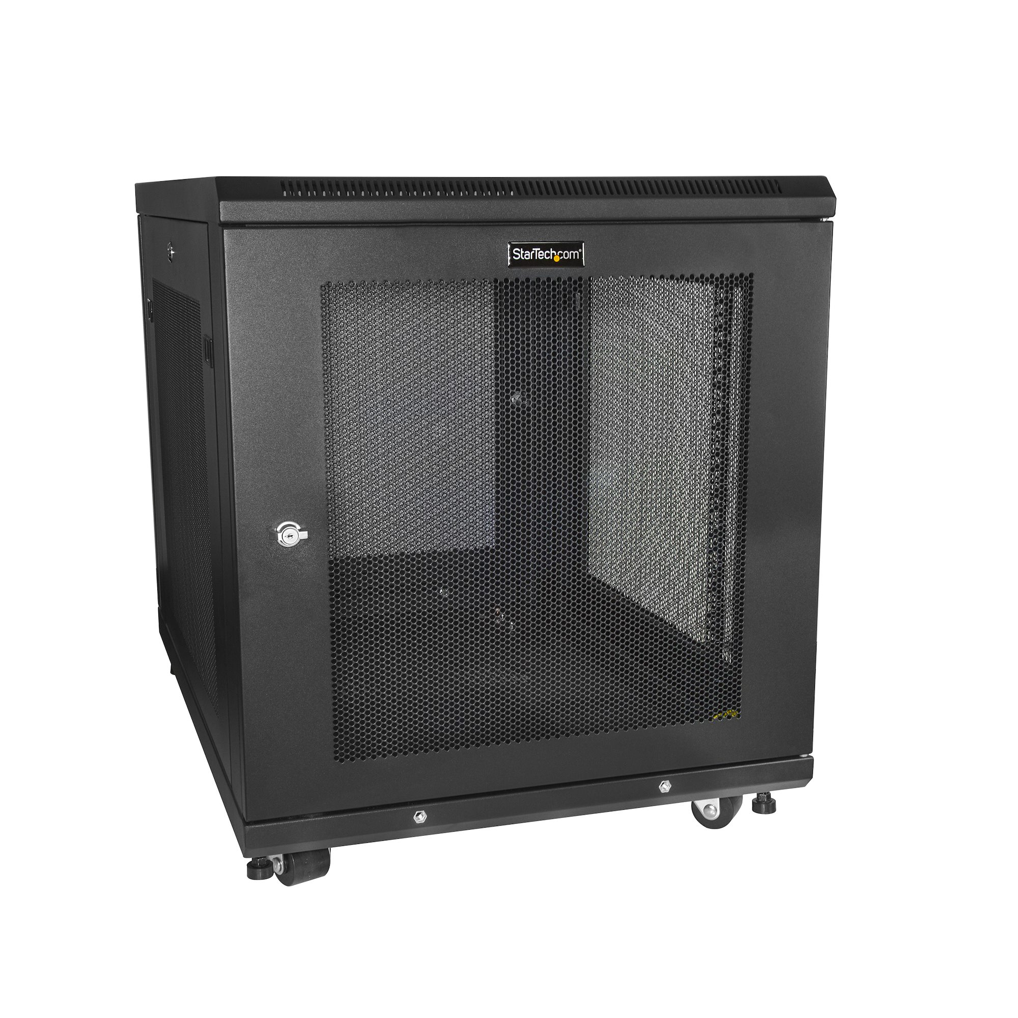 StarTech Server Rack Cabinet - 78.70cm (31") Deep Enclosure - 12U - Cabinet - Black - 12U - 78.7cm (31") (RK1233BKM) - RK1233BKM