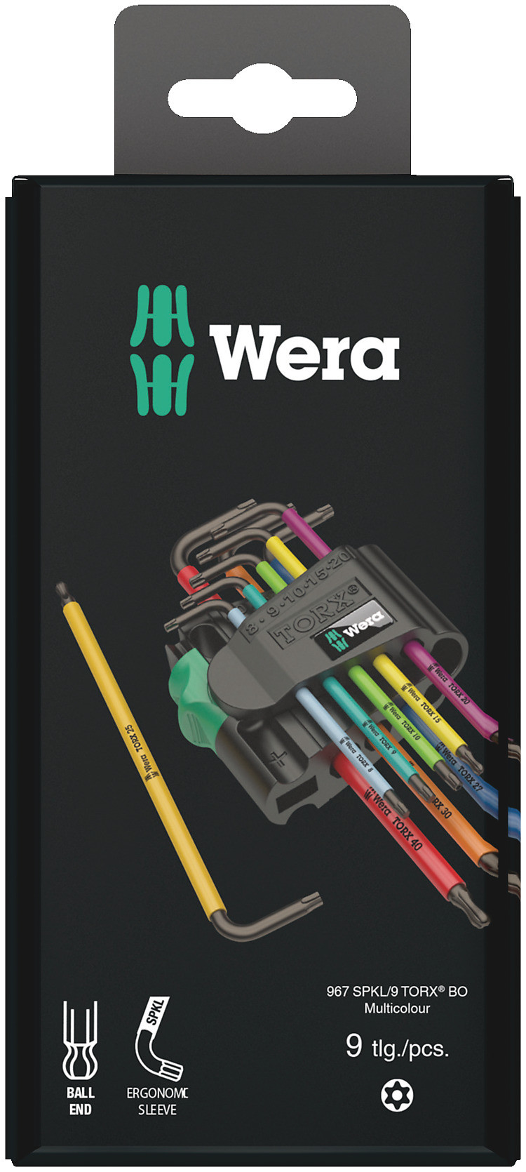 Wera 05073599001 - Clé Torx L - Multicolore - 9 pièce(s)