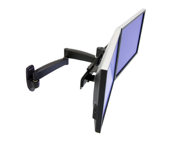 Ergotron 200 Series Dual Monitor Arm - 11.8 kg - 55.9 cm (22") - 75 x 75 mm - 100 x 100 mm - Black