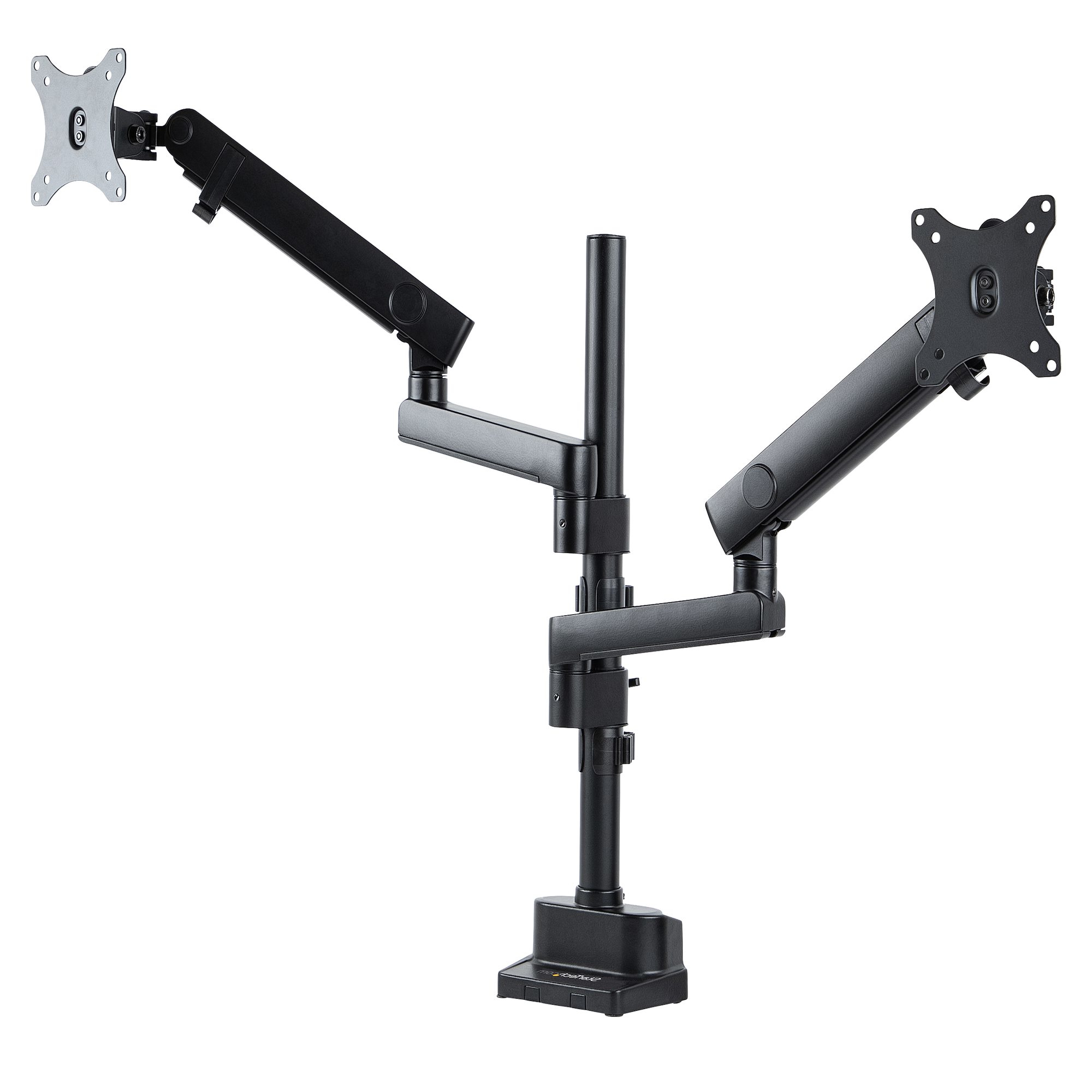 Dual monitor holder for table mounting - Flexible monitor arm for 2x VESA monitors up to 81.28cm 32inch - height adjustable - ARMDUALPIVOT