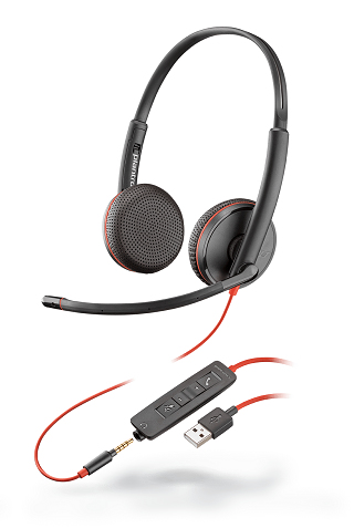 Poly - Blackwire C3225 Câble USB Casque Noir