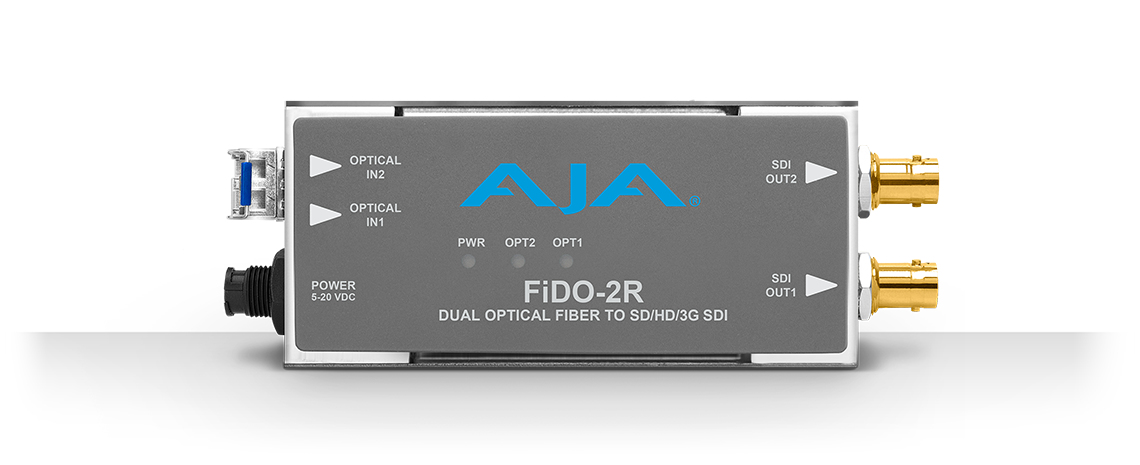 AJA FiDO-2R fiber till 3G-SDI-omvandlare, dubbla kanaler - FIDO-2R