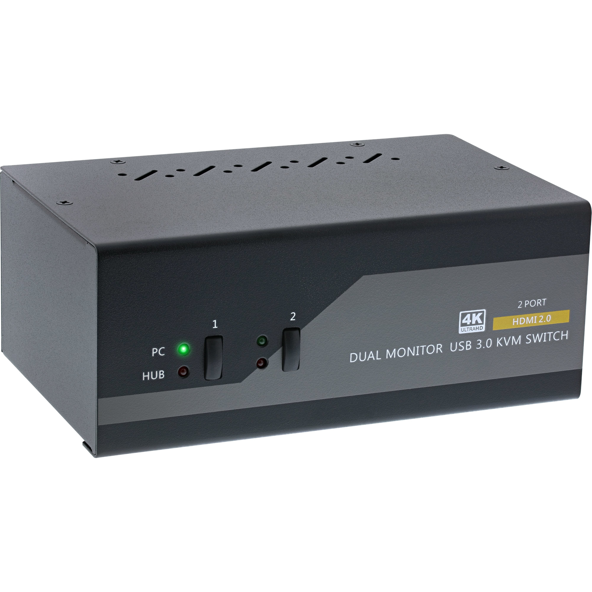 Commutateur KVM 4K double HDMI 2 ports en ligne