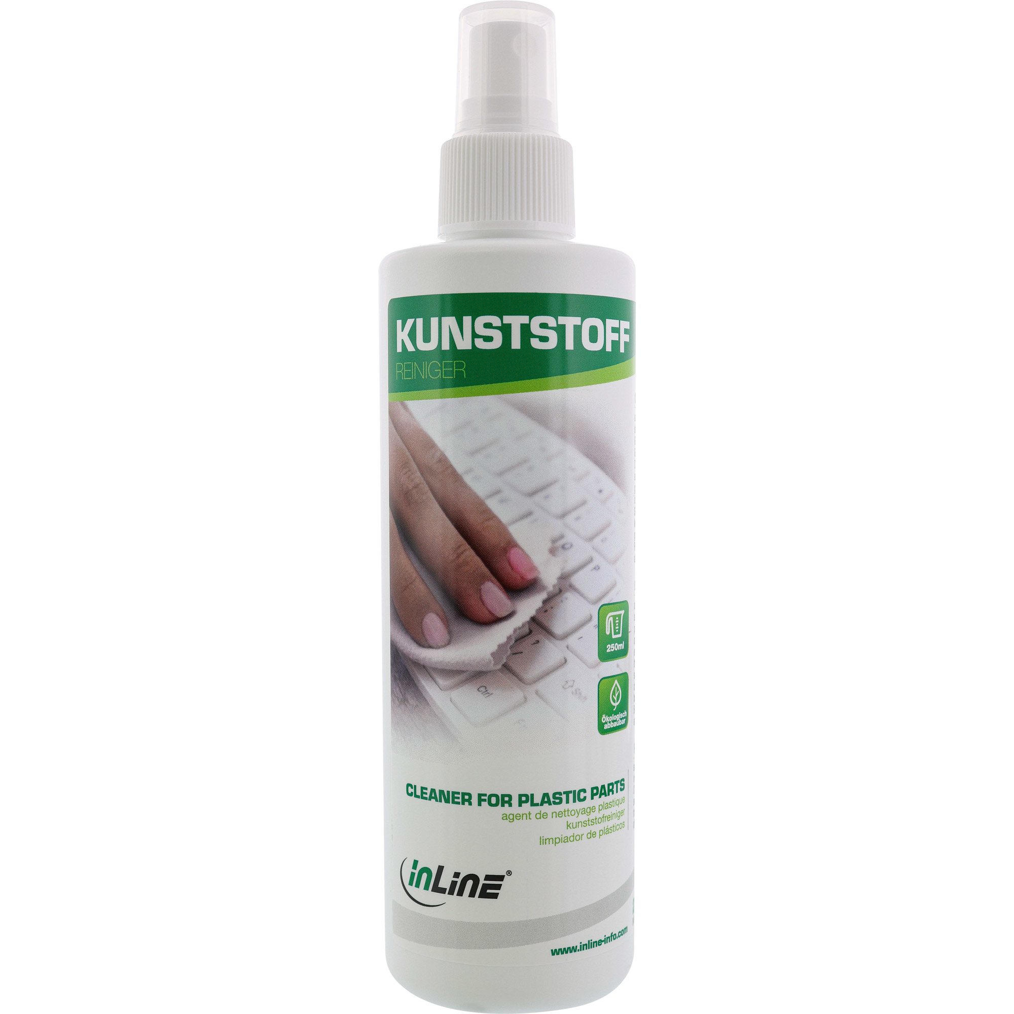 Nettoyant PC InLine pour pièces en plastique Flacon pulvérisateur à pompe 250 ml