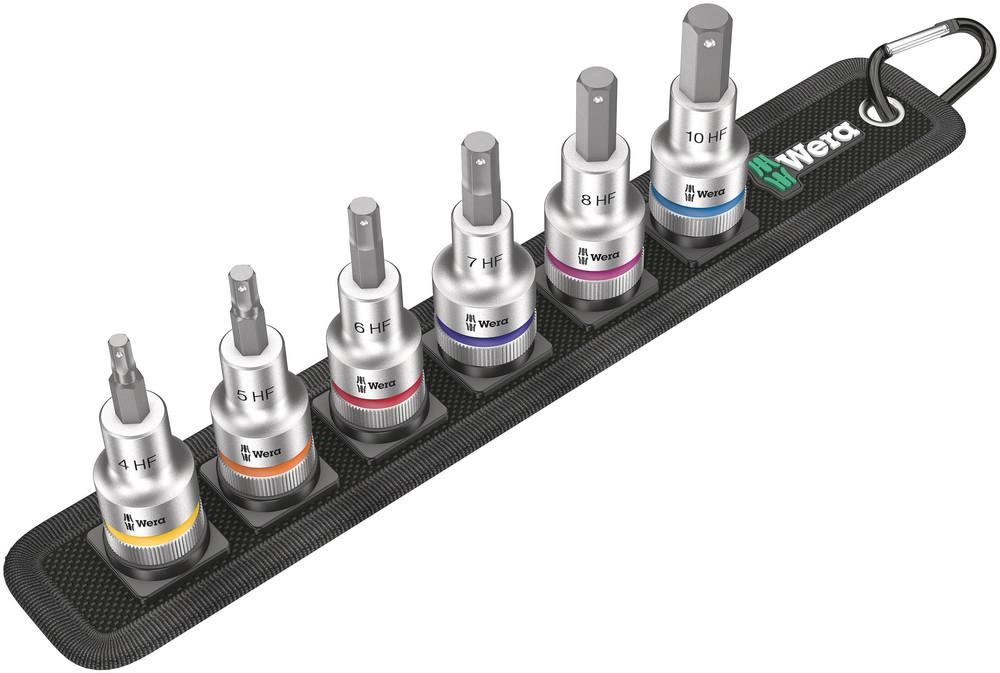 Wera Belt C 2 - Jeu de douilles - 1/2" - Métrique - 6 têtes - 4, 5, 6, 8, 10 mm - 28,5 cm