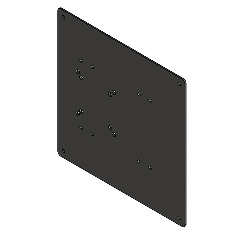 Hagor 2280 - Wall plate - 200 x 200,400 x 400 mm - 124.5 cm (49") - 165.1 cm (65") - Black - 400 mm