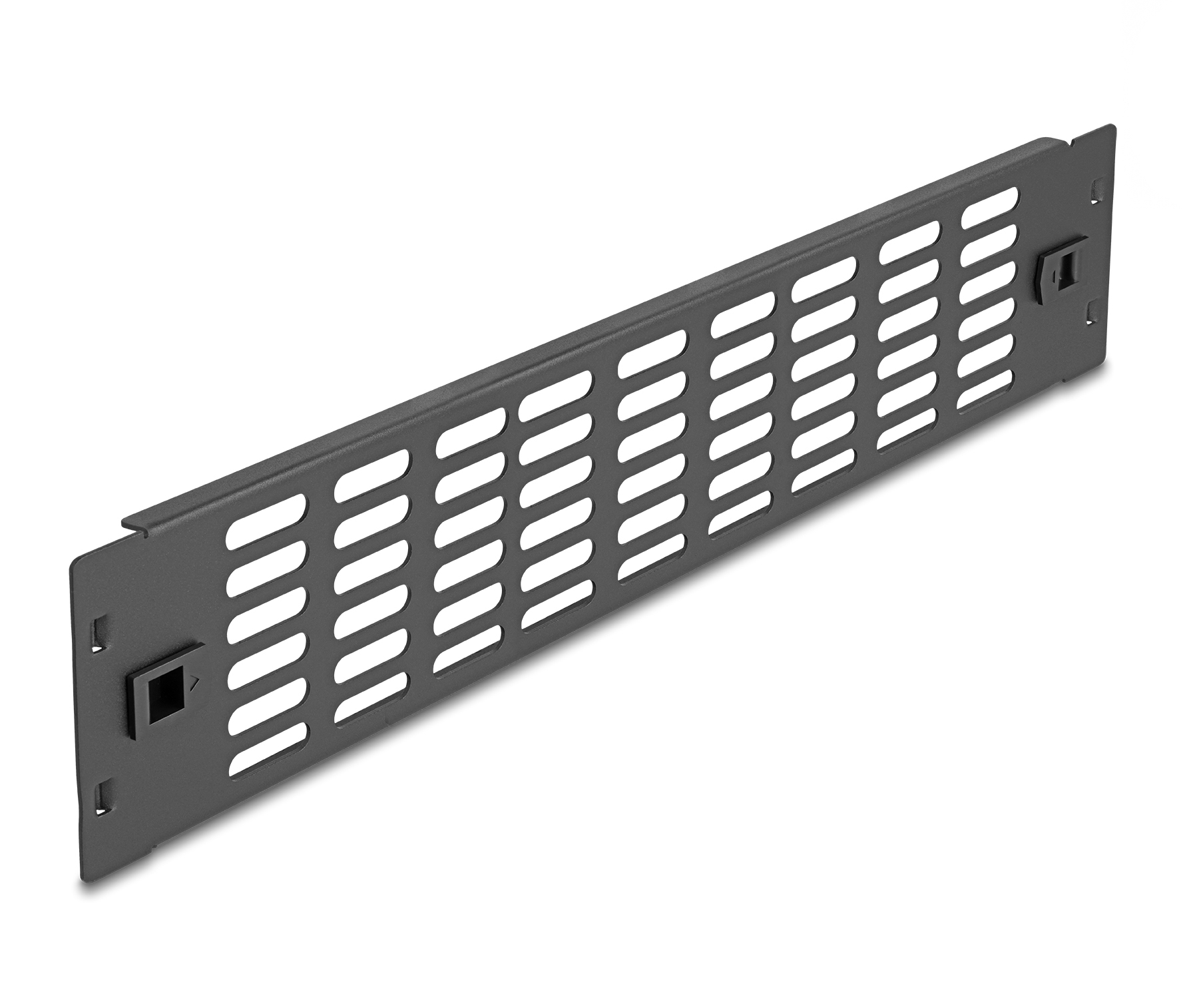 Delock 66987 - Vented blank panel - Black - Metal - 2U - China - 48.3 cm (19") - 66987