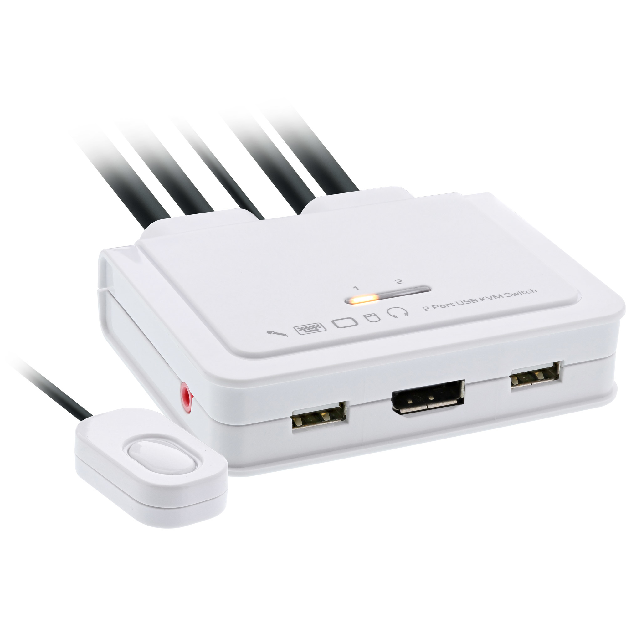 Commutateur KVM DisplayPort 4K à 2 ports en ligne