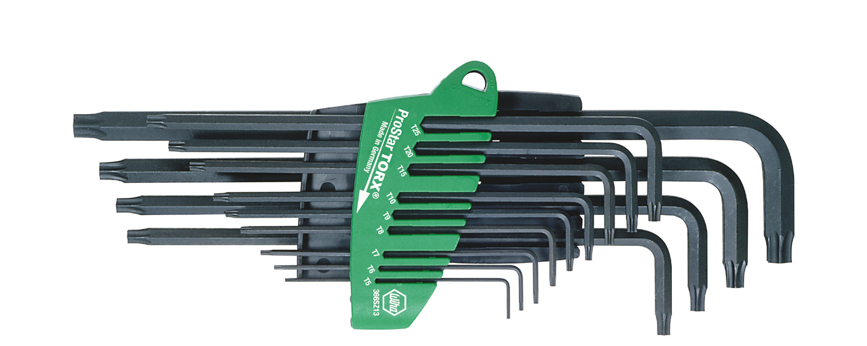 Wiha 24852 Jeu de clés Torx, 13 pièces, acier chromé vanadium noir