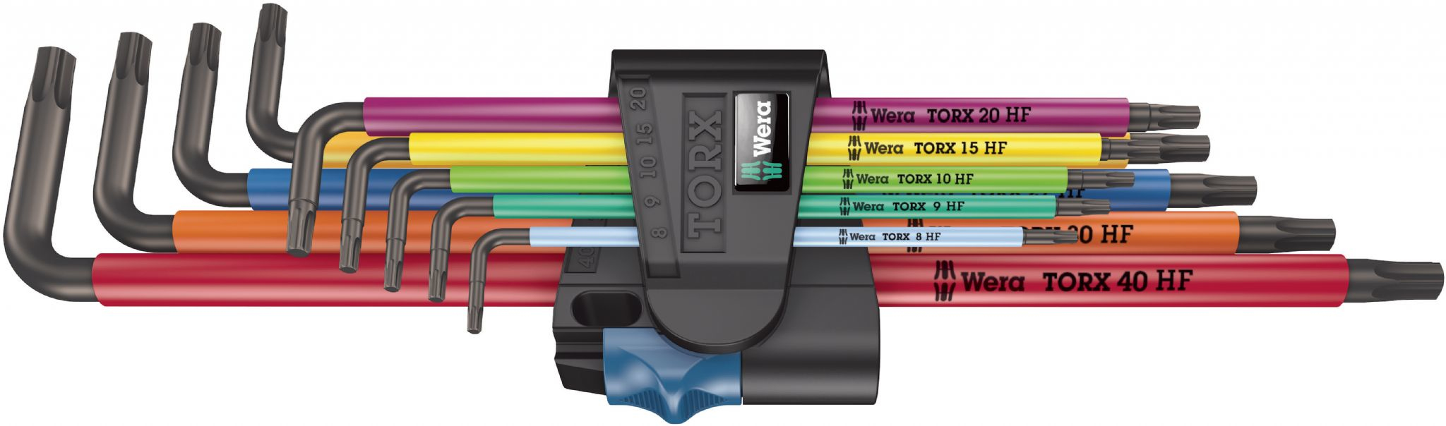 Wera 967/9 TX XL - Jeu de clés Allen en L - Métrique - 9 pièce(s) - Plastique - 8, 9, 10 mm - 9 cm