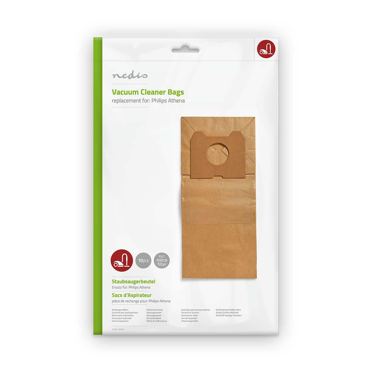 Nedis Philips Sacs en papier, paquet de 10