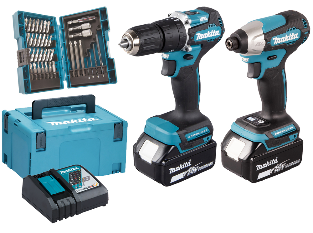 Makita DLX2414JX4 Combination set Drilling machine Nut driver