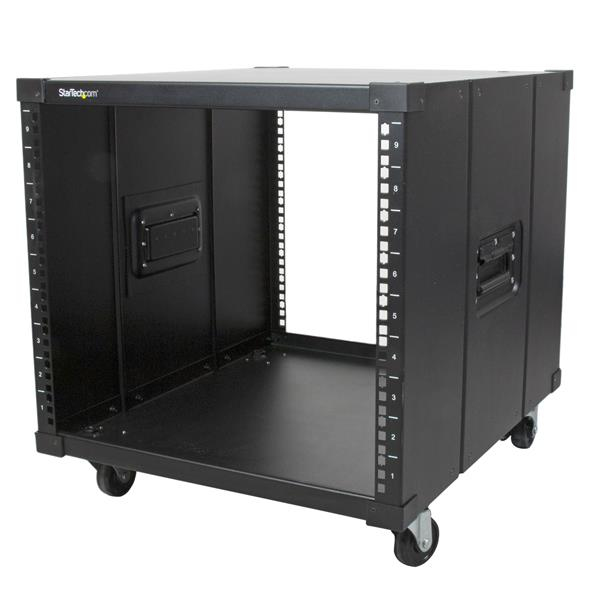 StarTech Portable Server Rack with Handles - Rolling Cabinet - 9U - Cabinet - Black - 9U - 58.4 cm (23") (RK960CP) - RK960CP