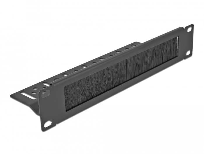 Delock 66845 - Cable management panel - Black - Metal - 1U - China - 25.4 cm (10") - 66845