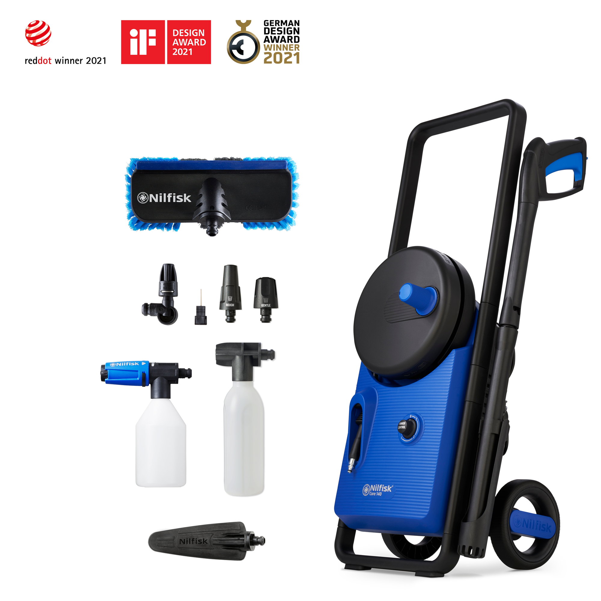 Nilfisk Core 140-6 PowerControl - CAR WASH EU - Upright - Electric - 6 m - High-pressure - 5 m - Blue
