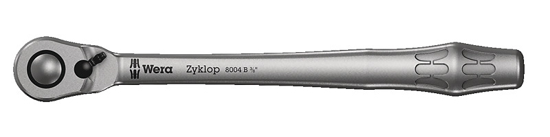 Wera 8004 B - Clé à douille - 1 pièce(s) - Chromée - CE - Manche à cliquet - 3/8"