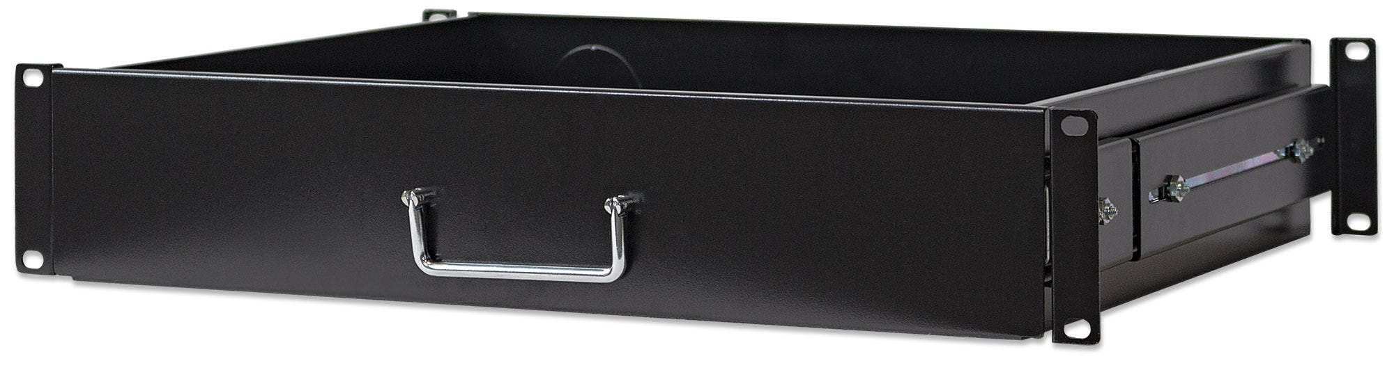 Drawer Shelf - Rack Storage Drawer - RAL 9005 - 2U 19"