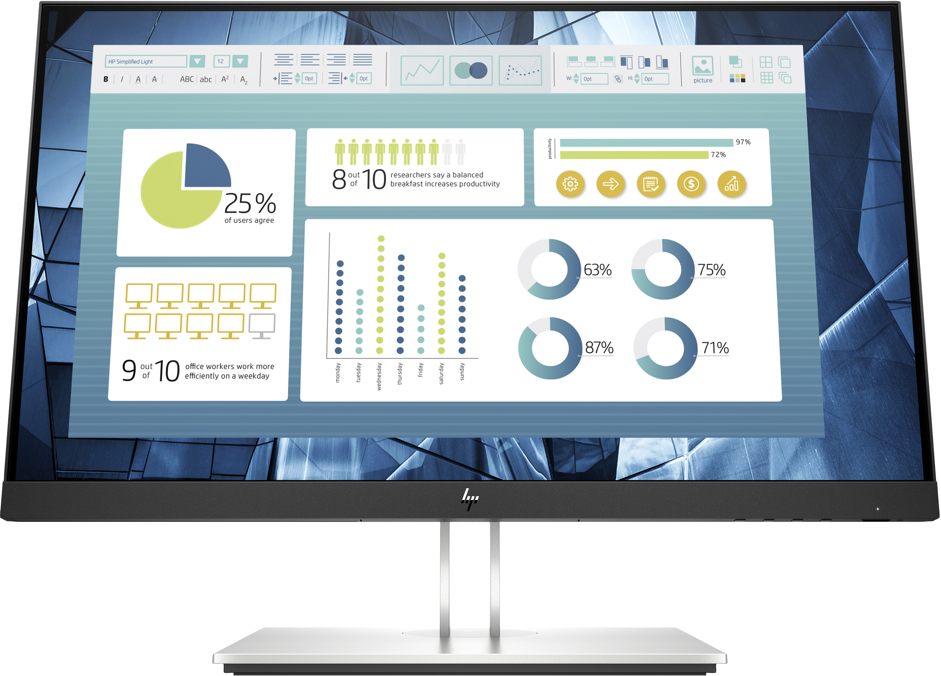 Écran LED Full HD HP E22 G4 21,5 pouces
