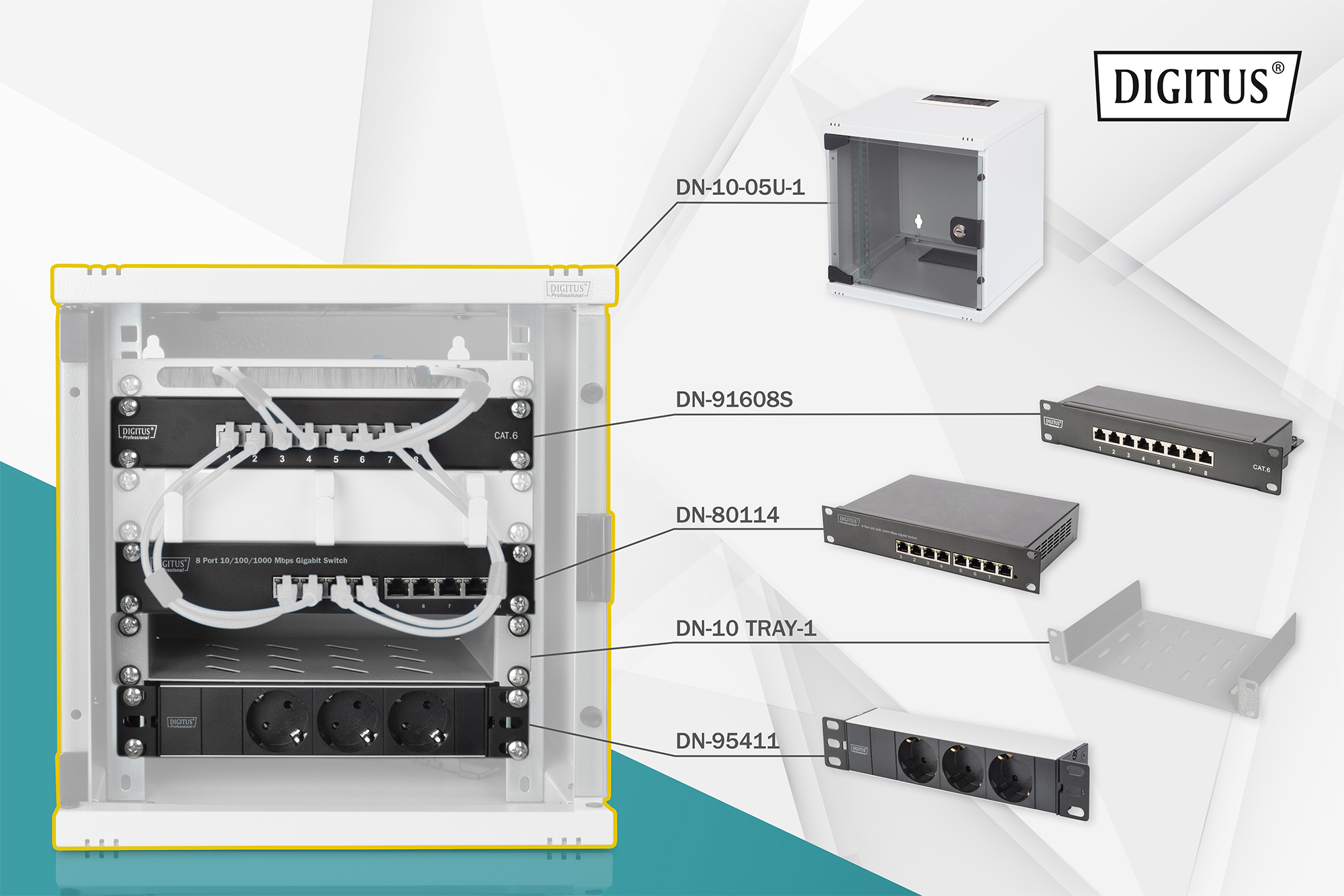 Kit DIGITUS DN-10-SET-1 6U 10"