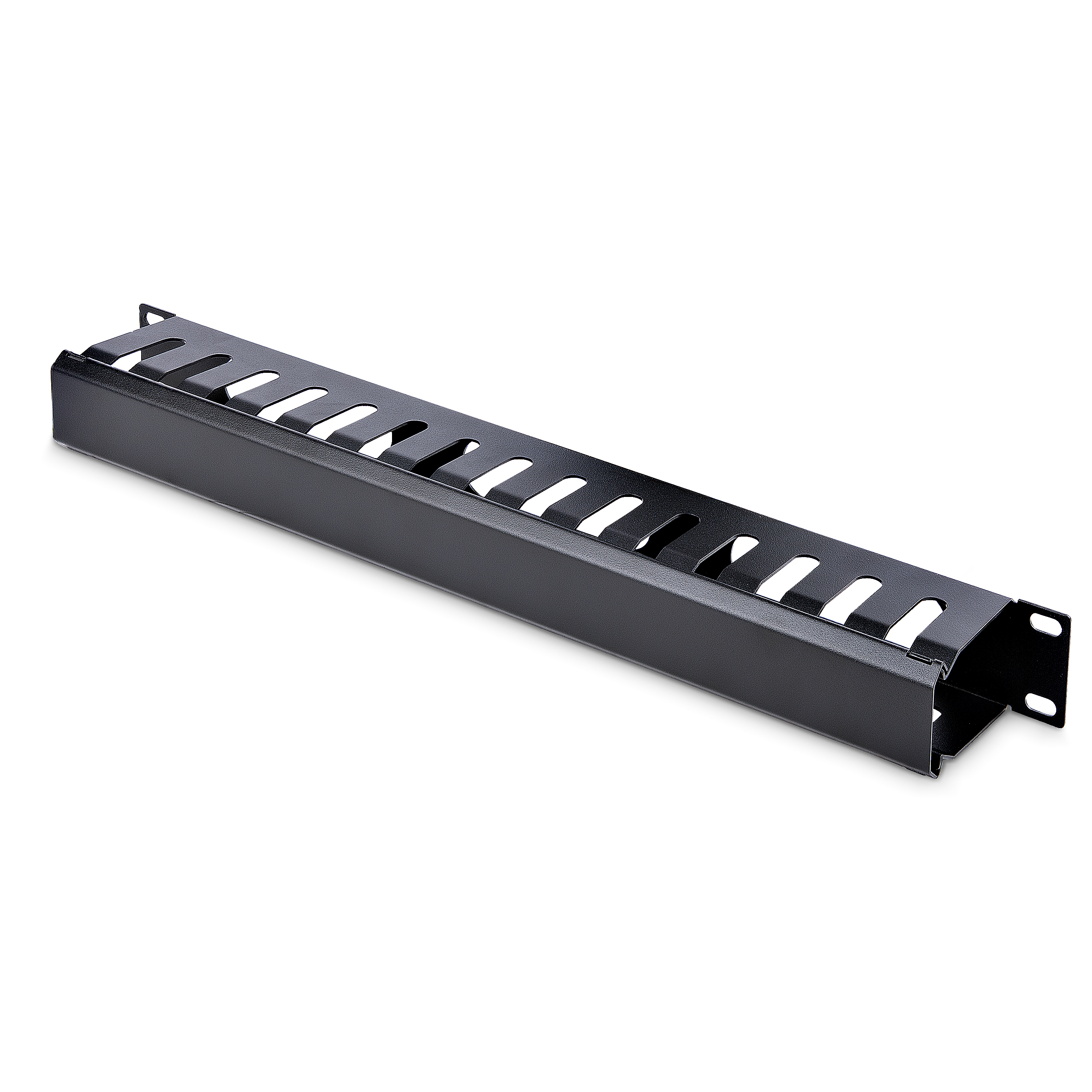 StarTech.com 1U Horizontal Finger Duct Cable Management Panel with Cover - Kabelführungsplatte für Schaltschrank - 1U - 48,3 cm (19") (CMDUCT1UX) - CMDUCT1UX