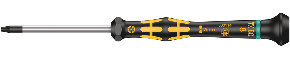 Tournevis Wera 1567 ESD Kraftform Micro Torx taille T 8